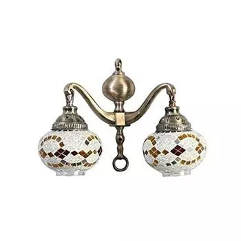 Двойной металлический настенный светильник, бра из латуни в португальском стиле