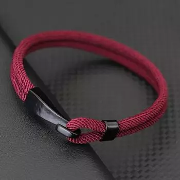 Двойной миланский браслет-веревка для мужчин, черный, легкий крючок, браслет-браслет, ювелирные изделия, мужской браслет, аксессуары, подарок, Pulseira винный