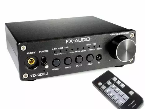 Двойной монофонический цифровой интегрированный усилитель с цифровым усилителем YDA138, USB-входом, ЦАП-усилителем FX-AUDIO- YD-202J, встроенным (черный)