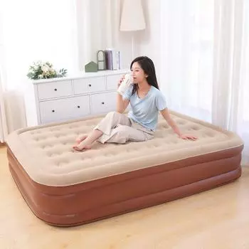 Двойной надувной матрас со встроенным насосом, приподнятая подушка, надувной матрас, приподнятая надувная кровать для гостей, надувной надувной матрас
