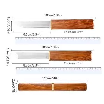 Двойной нож из нержавеющей стали высокого качества, портативный двойной нож для фруктов «Дракон и Феникс»