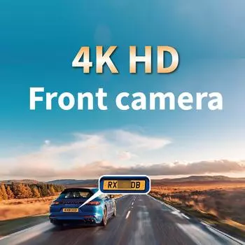 Двойной объектив GPS WiFi UHD 4K 2-дюймовый IPS автомобильный видеорегистратор Dashcam Автомобильная камера Передняя задняя камера супер ночного видения Циклическая запись Аксессуары для автомобиля NONE