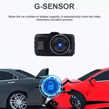 Двойной объектив Скрытая автомобильная камера HD 1080P Ночное видение Запись Авто DVR Циклический видеорегистратор Автомобильные аксессуары NONE