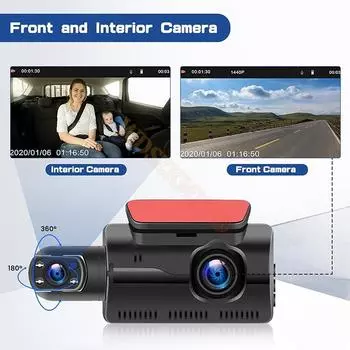 Двойной объектив WIFI APP Dash Cam для автомобилей Black Box HD 1080P Автомобильный видеорегистратор Ночное видение G-сенсор Циклическая запись Dvr Автомобильная камера NONE