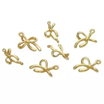 Двойной подвесной кулон с медной линией и бантом для изготовления ювелирных изделий своими руками, аксессуары для рукоделия 9x17mm