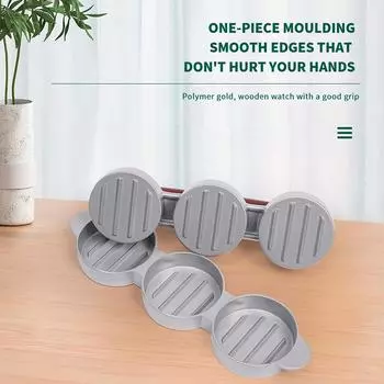 Двойной пресс для бургеров, алюминиевый антипригарный пресс для котлет из бургеров, ручной пресс для гамбургеров, кухонный инструмент для приготовления котлет из мяса