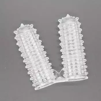 Двойной прочный и удобный противоскользящий латексный защитный чехол для пальцев, не требует батареек для домашнего использования, размер для взрослых красный