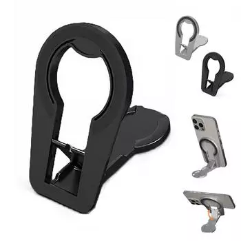 Двойной регулируемый держатель, Держатель, Магнитная подставка для телефона для и смартфонов, Совместима с автомобильным креплением One Size чёрный