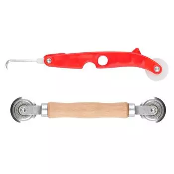 Двойной ролик для уплотнения, ролик для шлицов, закаточный инструмент, закаточный инструмент для оконной решетки, крючок для удаления шлицов, трубогиб