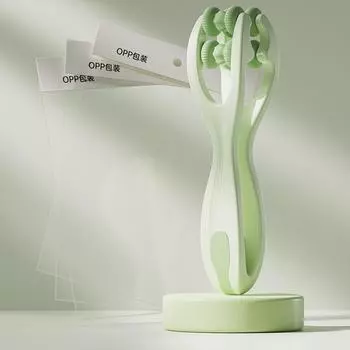 Двойной роликовый массажер для акупунктурных точек пальцев, ручной массажер для снятия усталости пальцев, улучшения кровообращения зелёный