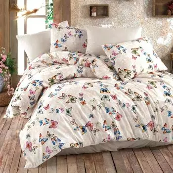 Двойной с эластичными простынями «бабочка» (160х200см) Комплект постельного белья