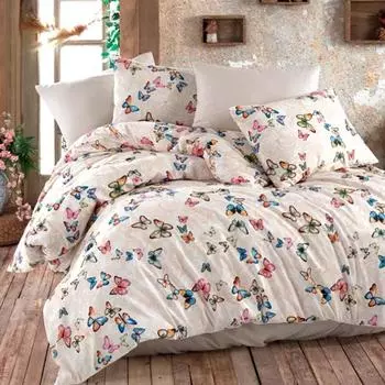 Двойной с эластичными простынями «бабочка» (160х200см) Комплект постельного белья