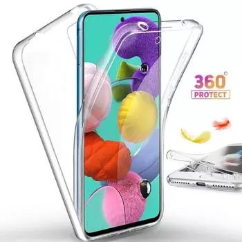 Двойной силиконовый чехол на 360 градусов для Samsung Galaxy A51 A71 A81 A91 A50 A70 A30 A40 A20 A10 A20E A10S Samsung Galaxy A10S чистый