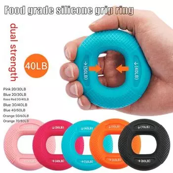 Двойной Силиконовый Эспандер Фитнес Тренировочный Эспандер Кольцо Рука Силовой Тренажер Для Укрепления Силы Запястья Послеоперационная Реабилитация