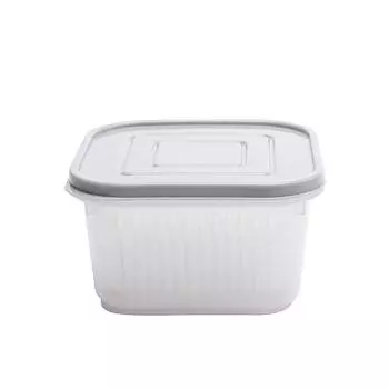 Двойной слой дренажной корзины для мяса, лука, имбиря, прозрачный контейнер для хранения продуктов, овощей, фруктов, холодильник, ящик для хранения