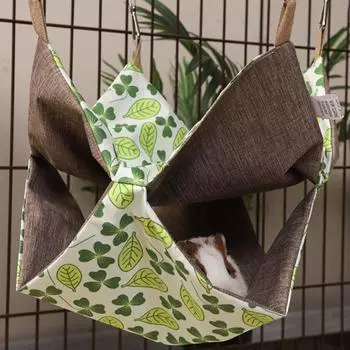 Двойной слой качели для хомяка, спальное гнездо, водонепроницаемая клетка для качелей для шиншилл, гамак для хорька, белка S-Style B