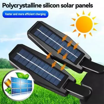 Двойной светодиодный солнечный светильник, уличный датчик движения, водонепроницаемый садовый светильник с солнечной панелью, уличный светильник с дистанционным управлением для жилых помещений