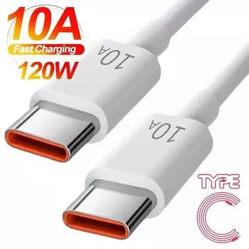 Двойной тип C 120 Вт 10 А сверхбыстрое зарядное устройство PD USB C на Type C кабель для быстрой зарядки высокоскоростной передачи данных проводной шнур для Xiaomi Mi 0.25m