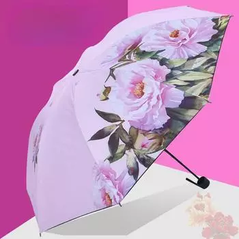 Двойной тройной зонт большого размера для дождя или блеска, виниловый складной зонт с защитой от ультрафиолета
