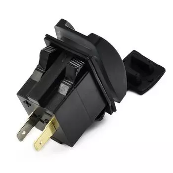 Двойной USB 3.1 зарядное устройство Carling ARB Rocker Switch Белый светодиодный свет Автомобиль Лодка Двойные USB порты Проводка с низким сопротивлением CHINA