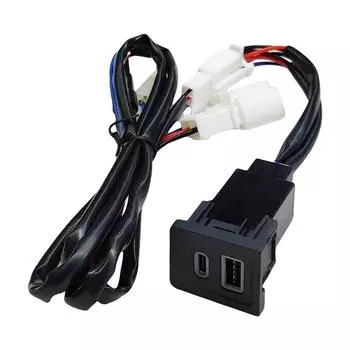 Двойной USB-адаптер для зарядки телефона, розетка USB C, автомобильное зарядное устройство, тип C PD+QC3.0, розетка для быстрой зарядки VW Multivan T5 03-15 CHINA