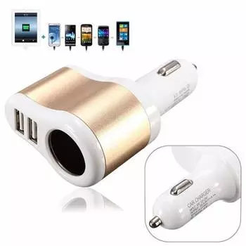 Двойной USB автомобильный прикуриватель, разветвитель зарядного устройства, адаптер для телефона