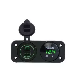 Двойной USB Разветвитель гнезда прикуривателя автомобиля 12В/24В Зарядное устройство Адаптер питания