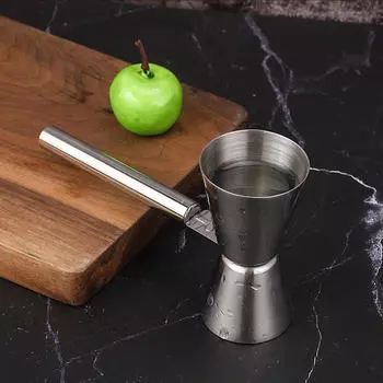 Двойной винный джиггер для коктейлей с ручкой, измерительные многоразовые инструменты, гаджет для