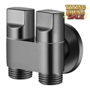 Двойной выход G1/2 настенные угловые клапаны туалетные треугольные клапаны металлические для стиральной машины и биде использование в ванной комнате