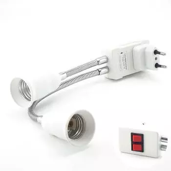 Двойной выключатель E27 светодиодная лампа Цоколи лампочек Настенный держатель Адаптер розетка переменного тока 110-220 В Гибкий светильник Гибкий преобразователь US PLUG
