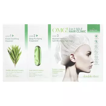 Двойной вызов, ОМГ! 3-в-1 самостоятельная клиника по уходу за волосами, уход за кожей головы, 3-шаговый набор