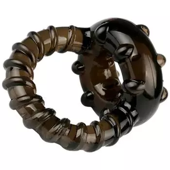 Двойной замок Силиконовое кольцо для пениса для пары 1pcs