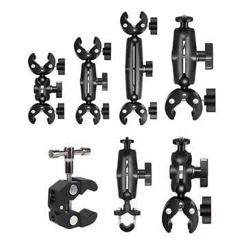 Двойной зажим для руки, прочный зажим, основание для крепления на руль мотоцикла, велосипеда, зажим для Insta360 X4 X3 X2 GoPro 12 11 10