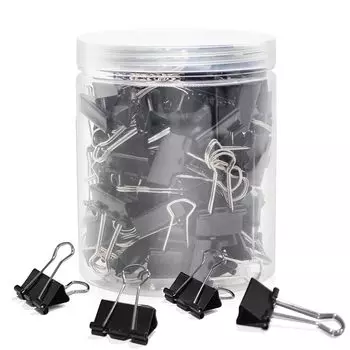 Двойной зажим Eizawa 32 мм, 50 штук, зажим, организация документов, офисные принадлежности, канцелярские принадлежности, количество листов для переплета: 80 (черный)