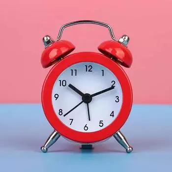 Двойной звонок громкий будильник металлический каркас 3D циферблат батарейный стол будильник для дома и офиса белый