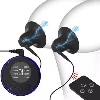 Двойные электродные зажимы для сосков - Электрический импульс для стимуляции груди и клитора