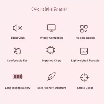 Двойные беспроводные мыши 2.4G+BT тихие компьютерные мыши с дисплеем питания портативные USB беспроводные тихие белый/розовый