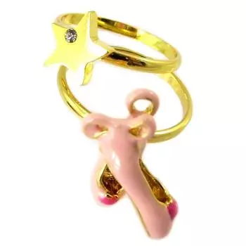 Двойные кольца ручной работы Monde Merveilleux (Opera Rats) разноцветное золото