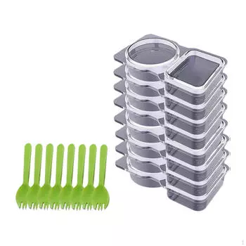 Двойные контейнеры для приправ, упаковка для закусок, соус для проб на кухне