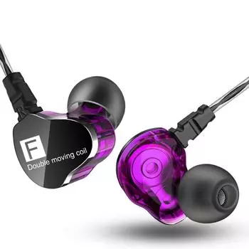 Двойные подвижные катушки внутриканальные наушники Bass HiFi проводные спортивные наушники гарнитура с микрофоном QKZ CK9 PK QKZ vk4 наушники для белый