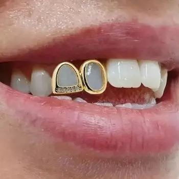 Двойные полые хип-хоп подтяжки из 18-каратного золота: Модные аксессуары для женщин в европейском и американском стиле