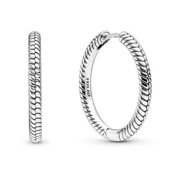 Двойные серьги-кольца из стерлингового серебра 925 пробы с подвесками из оригинального бренда, женские серьги-кольца, сделай сам, свадебная вечеринка, изысканный подарок, ювелирные изделия