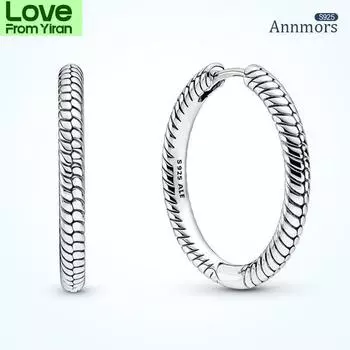Двойные серьги-кольца с серебряным покрытием, оригинальные фирменные подвески, женские серьги-кольца, сделай сам, свадебная вечеринка, изысканный подарок, ювелирные изделия
