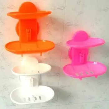 Двойные слои для ванной комнаты, прочная присоска, мыльница, держатель для слива мыла, мыльница синий