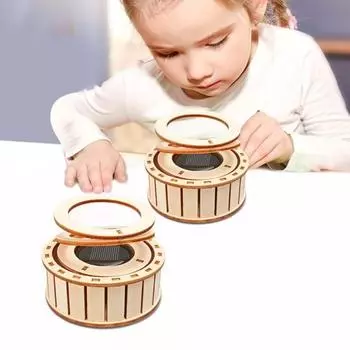 Двойные солнечные кольца STEM Science Kit Kids Wooden 3D Puzzle Set DIY Educational Science Experiment Projects Crafts Building Toy Toddler Boys Girls Gift A