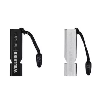 Двойные трубки EDC свистки 120 дБ аварийный свисток для выживания на открытом воздухе (черный) Q