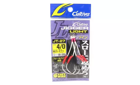 Двойные вспомогательные крючки Owner JT-27 Jigger Light, размер 4/0 (4707)
