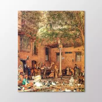 Двор Дома Коптского Патриарха Каир 1864 Живопись