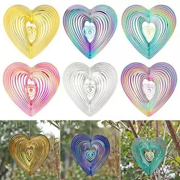 Двор Искусство Открытый Декор Внутренние Украшения Разноцветный Спиннер Ветра Отпугиватель Птиц Висячие Колокольчики Ветра