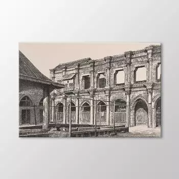 Двор мечети Улу, картина Диярбакыра